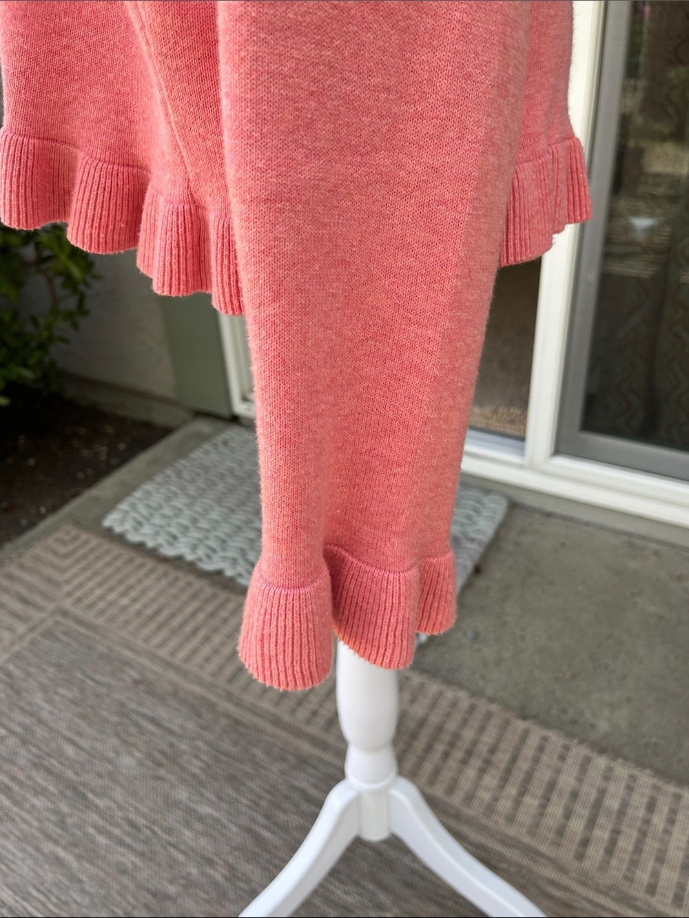 Sundance 100% Cotton Pink Embroidered Floral Button-Front Cardigan XL - Picture 6 of 9